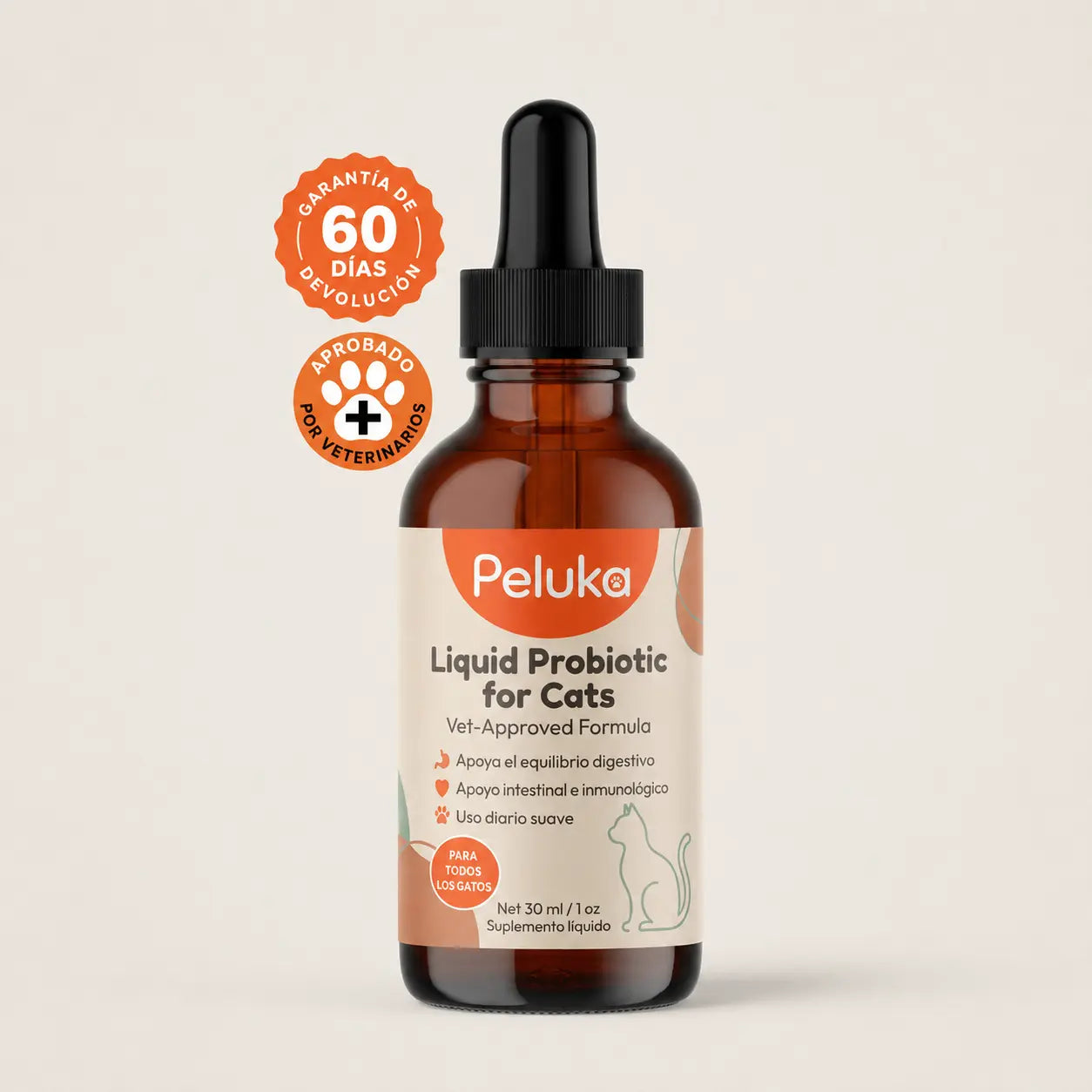 Probiótico Líquido para Gatos — Riñones — 30 ml