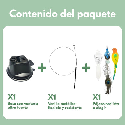Juguete Interactivo en Forma de Pájaro para Gatos