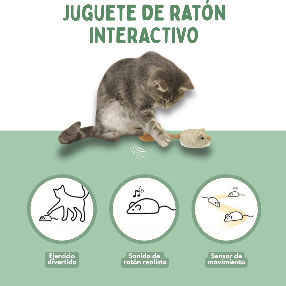 Veluna Juguete Interactivo de Ratón para Gatos
