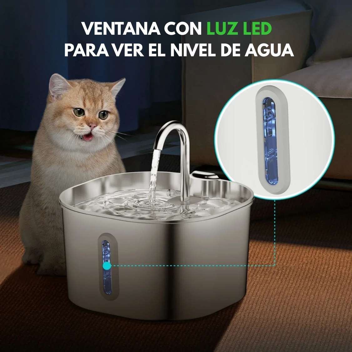 Fuente Veluna para Gatos