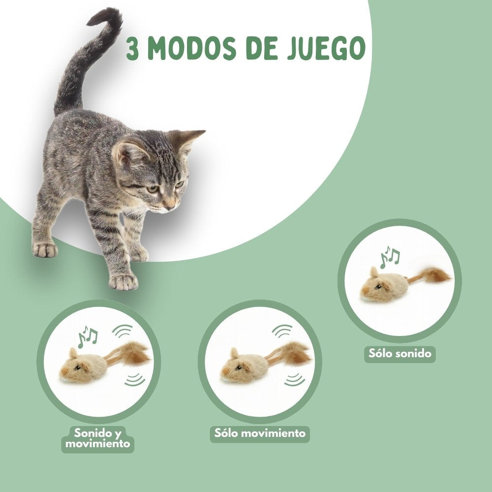 Veluna Juguete Interactivo de Ratón para Gatos