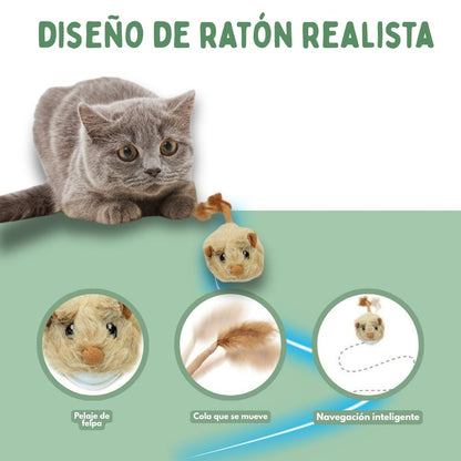 Veluna Juguete Interactivo de Ratón para Gatos