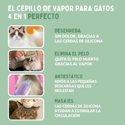 Veluna Steam Brush para gatos