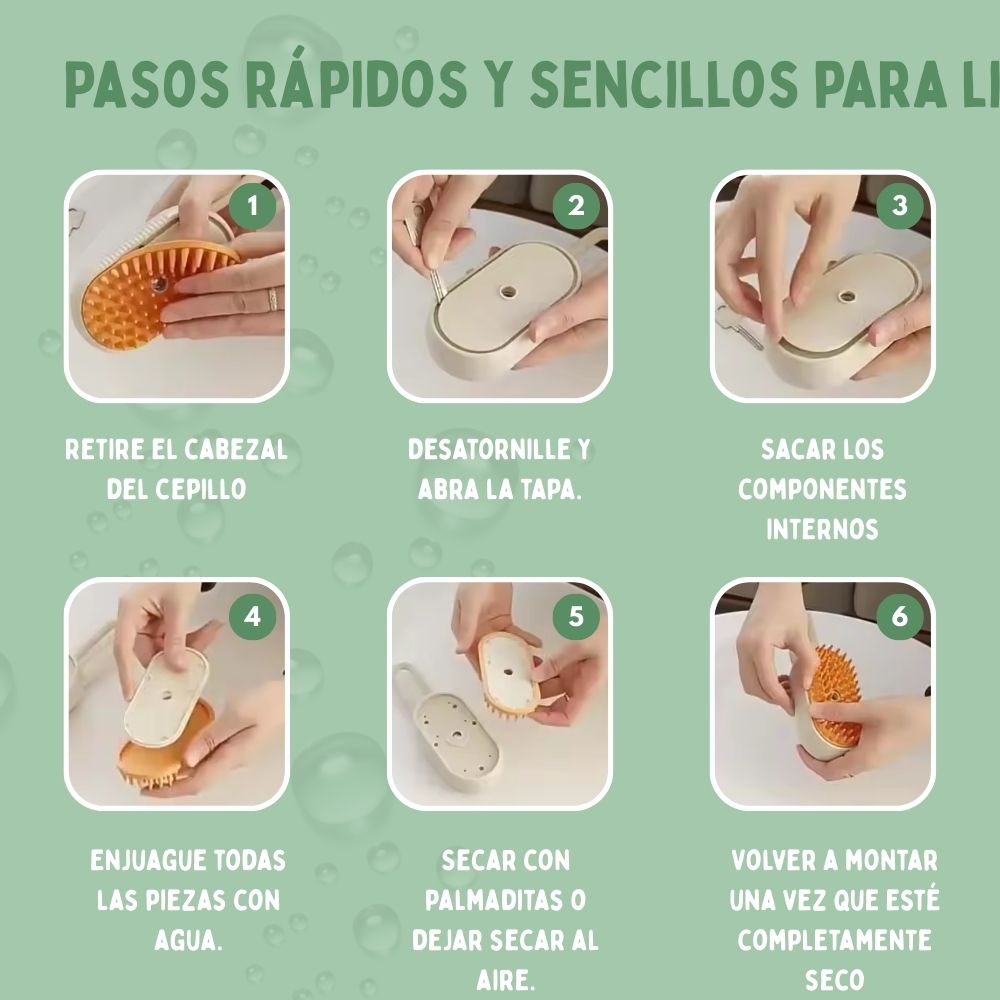 Veluna Steam Brush para Perros