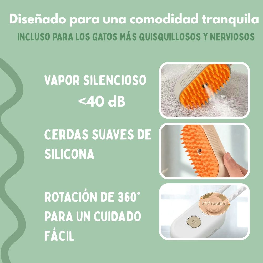 Veluna Steam Brush para Perros