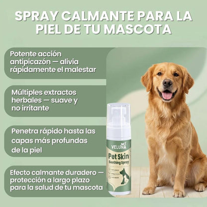 Veluna Spray Aliviador de Piel Avalado por Veterinario para Perros